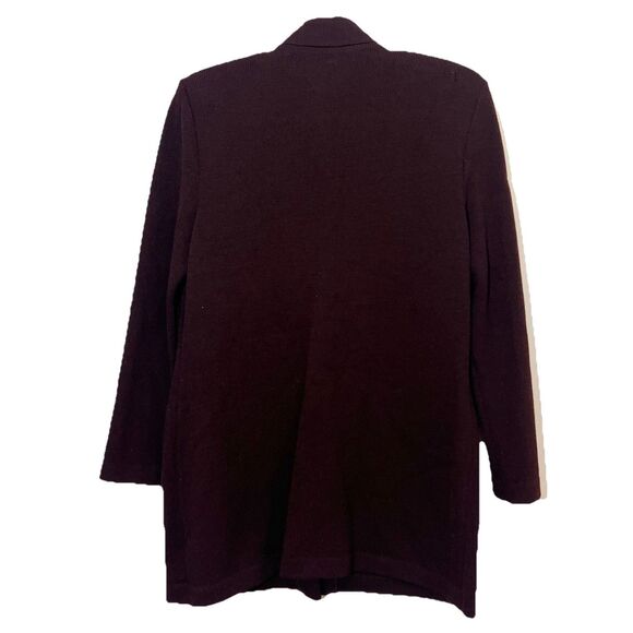 St John Santana Knit Jacket Size 6 Brown Mid Length Preppy Old Money - Picture 2 of 9